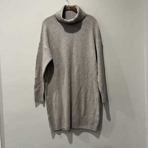 Vintage Gap Sweater Dress Women’s Medium Beige Pebble Gray Long Sleeve‎ Tunic